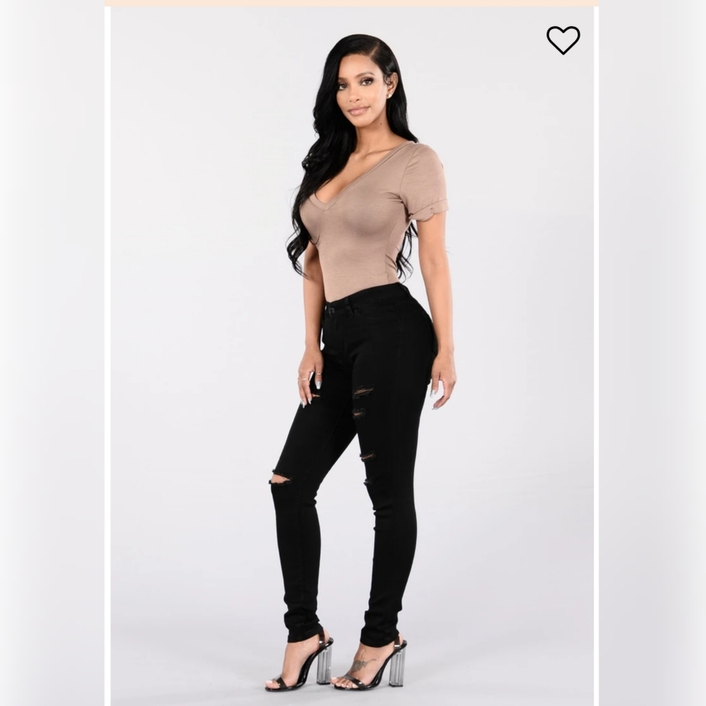 Fashion Nova Wax Jeans Size 11 Distressed